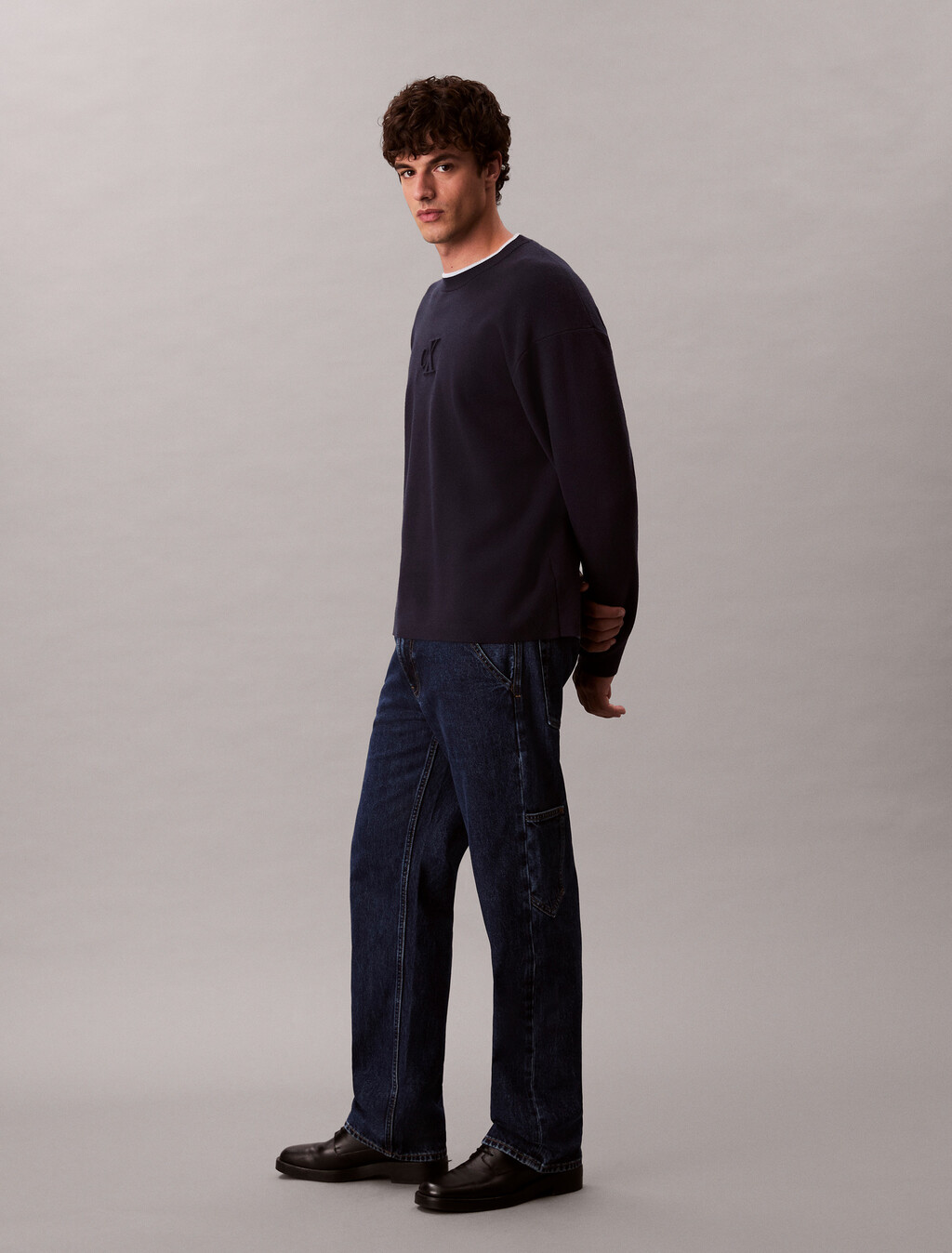Pantalones vaqueros de carpintero de pierna recta