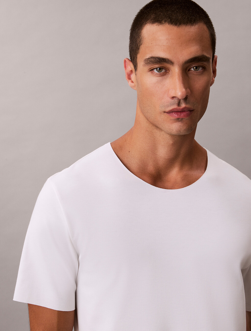 Camiseta de algodón elástico CK Black