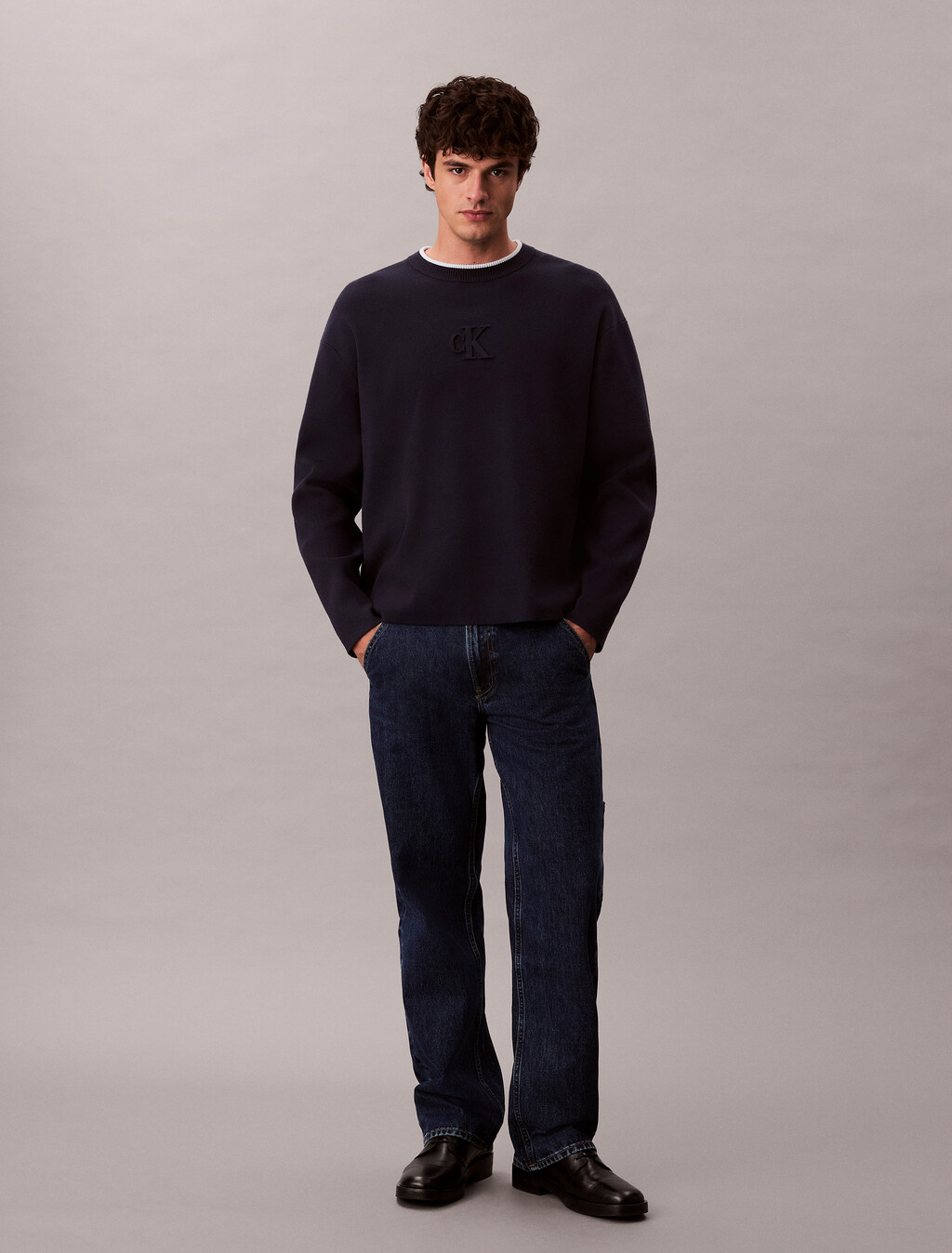 Pantalones vaqueros de carpintero de pierna recta