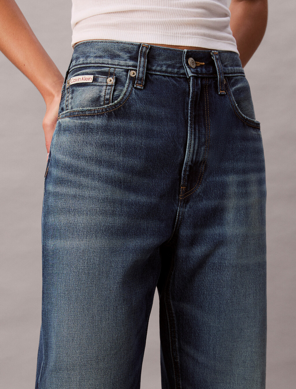 Pantalones Vaqueros Taper de Cintura Alta