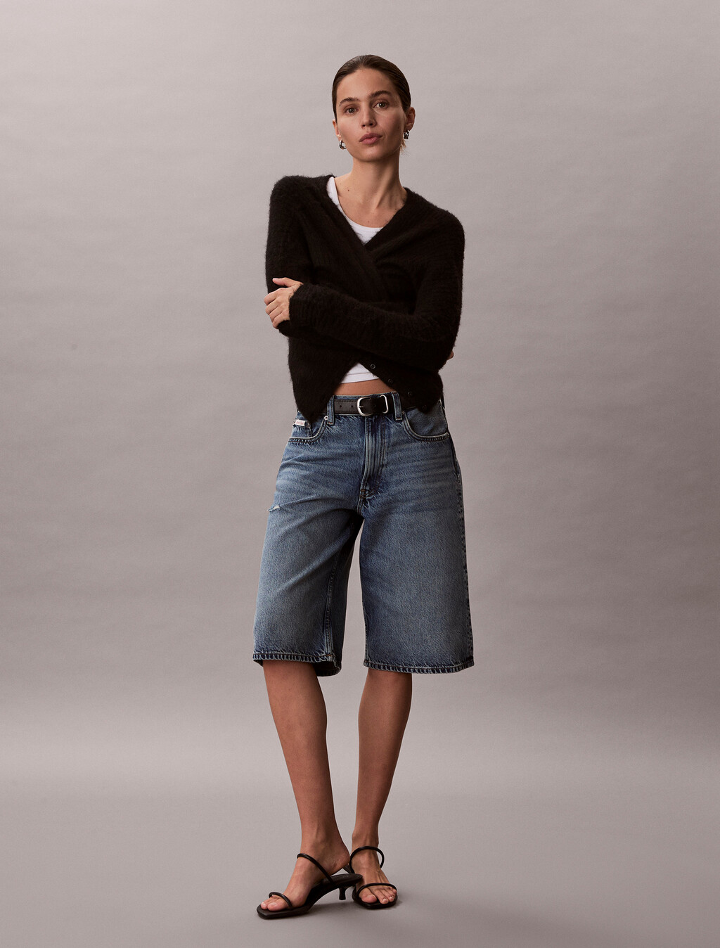 Short de Denim Largo
