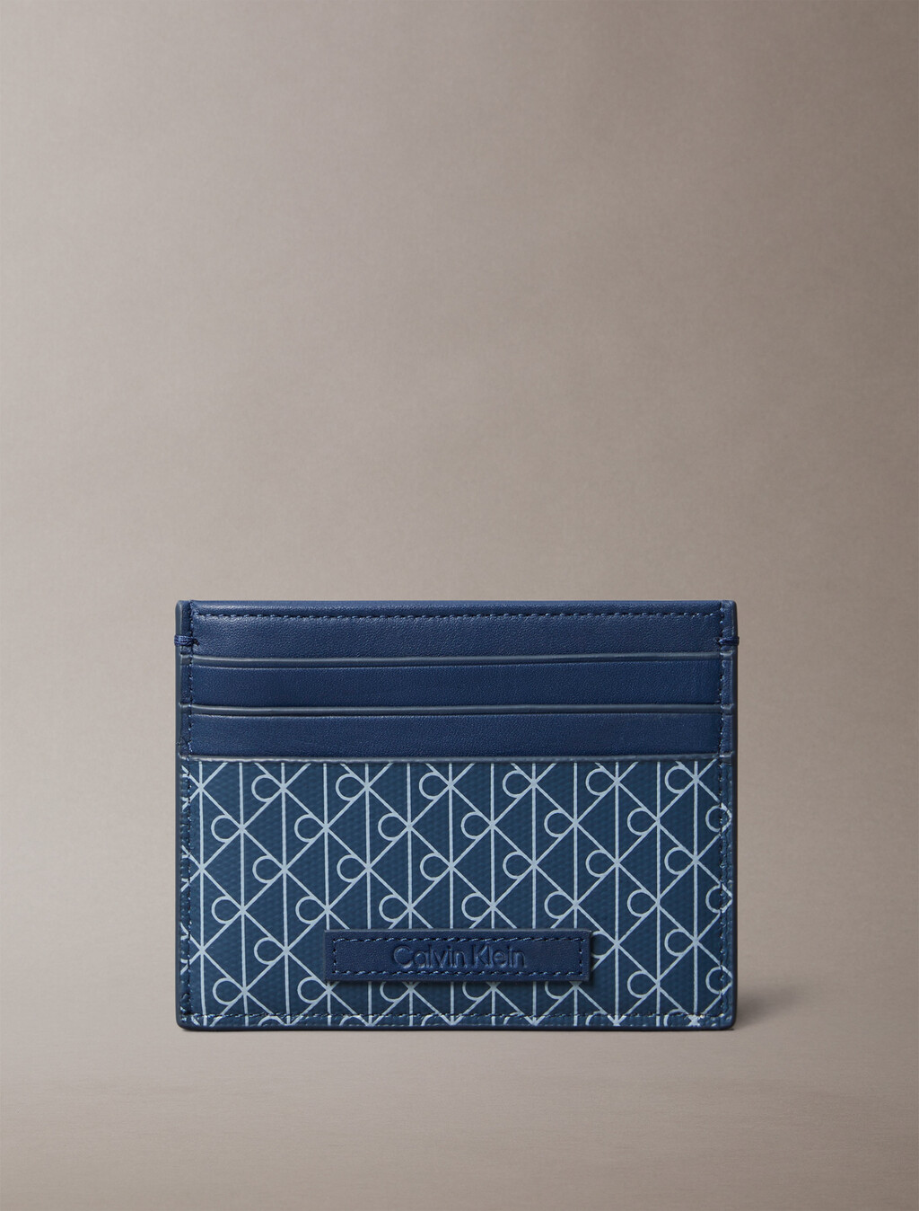 Porta tarjetas con estampado monograma