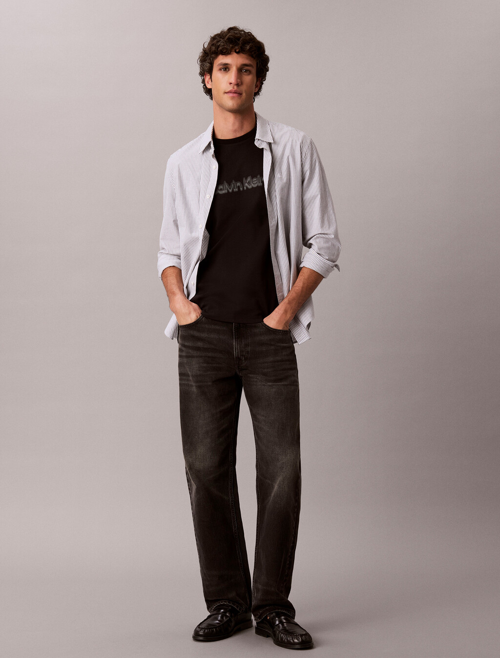 Camiseta Slim de Doble Tejido con Estampado