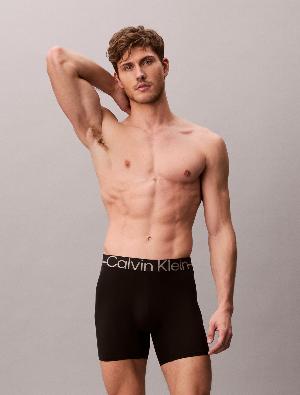 Icon Microfiber Stretch Boxer Brief metálico