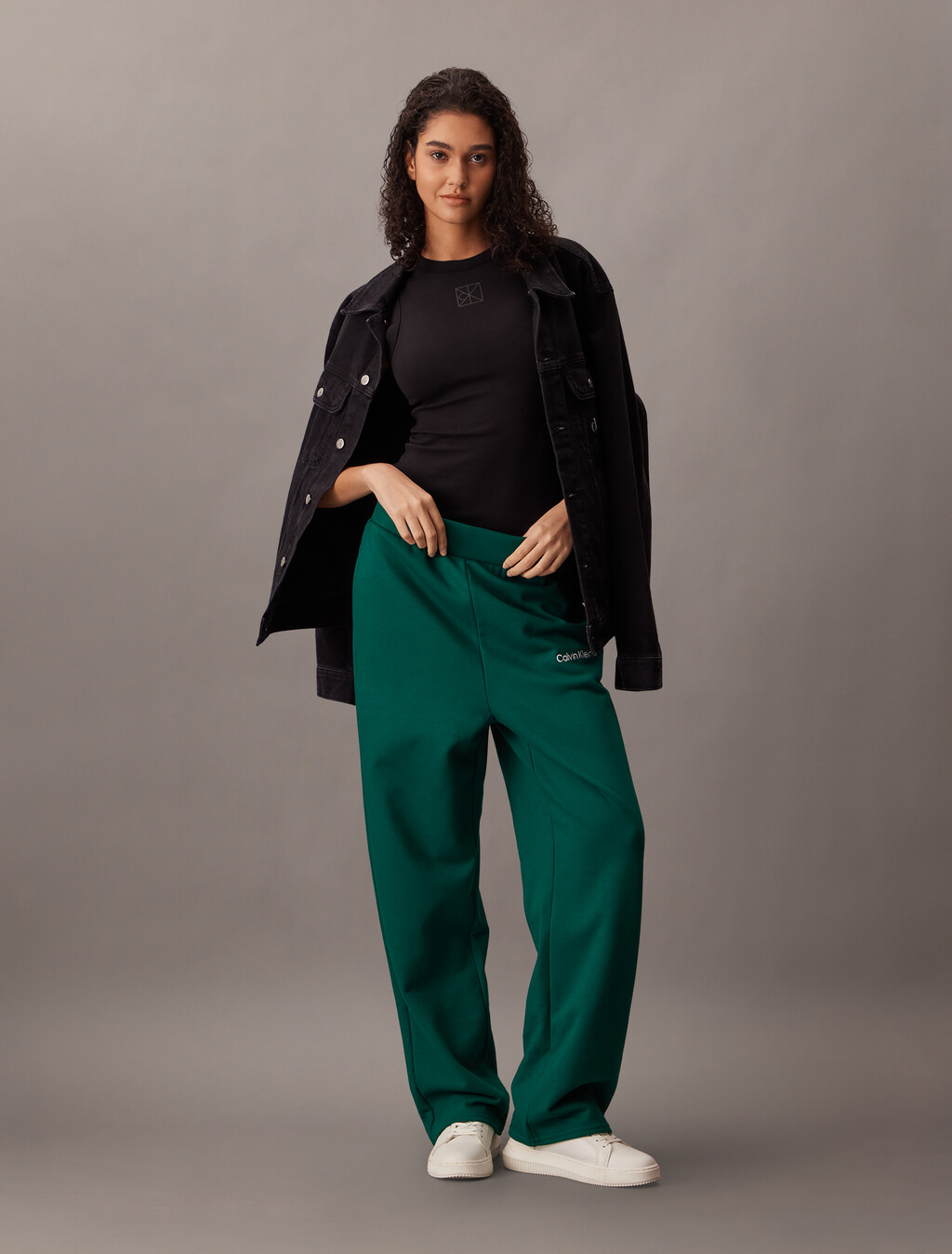 Pantalones Jogger de Terry Francés de Pierna Recta
